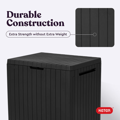 Keter City 30 Gal Outdoor Storage Box and Patio Side Table 🍁 All In One Marketplace Canada
