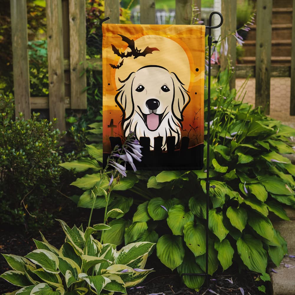 Caroline's Treasures BB1763GF Halloween Golden Retriever Garden Size Flag, Small, Multicolor