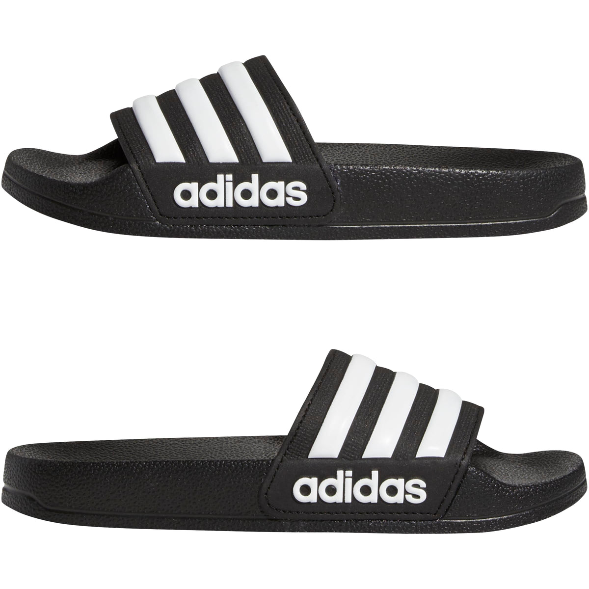 adidas Unisex Kids Adilette Shower, Core Black/White/Core Black, 4/Big Kid 🍁 All In One Marketplace Canada