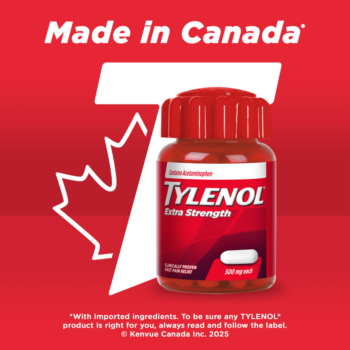 Tylenol Extra Strength, VALUE PACK For Pain Relief, Headache Relief, and Reducing Fever, 500 mg Acetaminophen 200 Caplets 🍁 All In One Marketplace Canada
