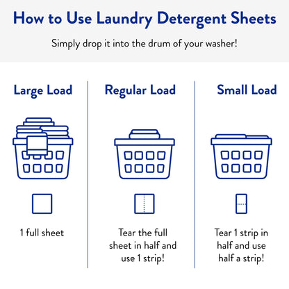 Clean People Laundry Detergent Sheets - Recyclable Packaging, Hypoallergenic, Stain Fighting - Ultra Concentrated, Laundry Soap - Fragrance Free, 96 Pack 🍁 All In One Marketplace Canada