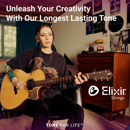 Elixir 80/20 Bronze Acoustic Guitar Strings with Nanoweb Coating - Extra Light 10-47 🍁 All In One Marketplace Canada