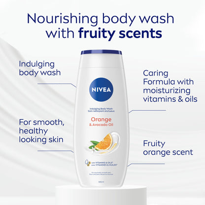 NIVEA Orange & Avocado Oil Body Wash, 3x500ml 🍁 All In One Marketplace Canada