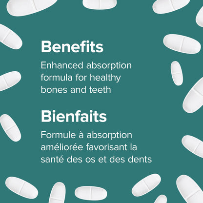 Webber Naturals Calcium Ultra with Vitamin D3, Enhanced Absorption, 280 Tablets, Helps Build Strong Bones, Vegetarian 🍁 All In One Marketplace Canada