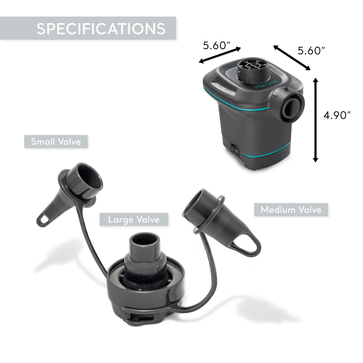 Intex Quick-Fill Ac Electric Air Pump, 110-120V, Max. Air Flow 21.2Cfm, Black 🍁 All In One Marketplace Canada