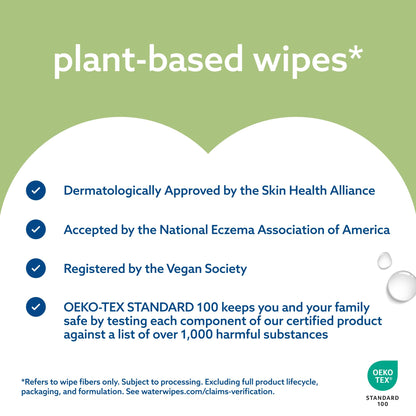 WaterWipes Sensitive+ Baby & Toddler Wipes, 3-In-1 Cleans, Cares, Protects, 99.9% Water, Textured Clean, Unscented & Hypoallergenic, 720 Count (12 Packs) 🍁 All In One Marketplace Canada