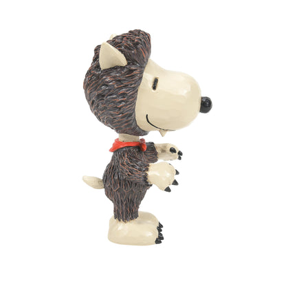 Enesco Peanuts by Jim Shore Halloween Snoopy Dressed in Werewolf Costume Miniature Figurine, 3.54 Inch, Multicolor