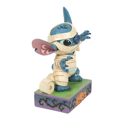 Enesco Disney Traditions by Jim Shore Halloween Lilo and Stitch in Mummy Costume Figurine, 6.25 Inch, Multicolor