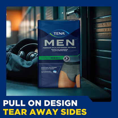 TENA Men Maximum Plus Incontinence Underwear, Large, 37-49in, Grey, 24 ct 🍁 All In One Marketplace Canada