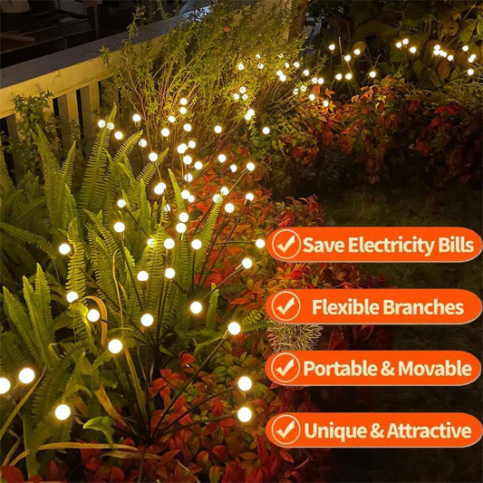 SIOTMERA 4Count Solar Lights Outdoor Waterproof IPX5, Solar Garden Lights, Wind Swaying Firefly Lights, Christmas Lights Outdoor, for Yard Lawn Pathway Decoration Lighting, 6LED WarmYellow 🍁 All In One Marketplace Canada