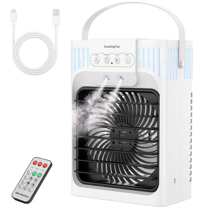 Portable Air Conditioners, 4 in 1 1200ML Personal Air Conditioner, Evaporative Air Cooler Fan with Remote, 7 RGB Light Modes, 3 Speeds & 2-8H Timer for Bedroom,Car,Nightstand, Office, Dorm, RV 🍁 All In One Marketplace Canada