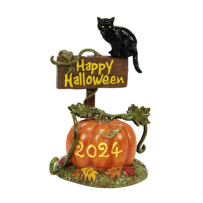 Department 56 Village Collection Accessories Halloween Feline Noir 2024 Dated Limited Edition Figurine, 3.74 Inch, Multicolor