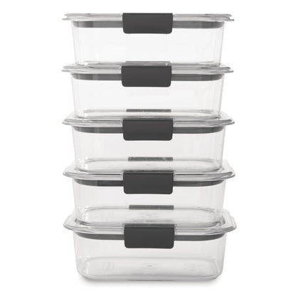 Rubbermaid 10-Piece Brilliance Food Storage Containers with Lids for Lunch, Meal Prep, and Leftovers, Dishwasher Safe, 3.2-Cup, Clear/Grey 🍁 All In One Marketplace Canada