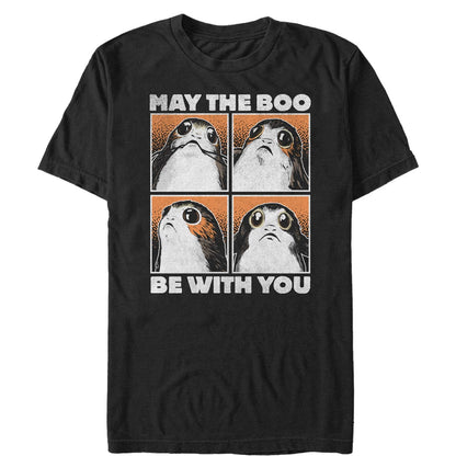 STAR WARS Licensed Halloween Boo PORG Men's Tee, Black, Medium, Black, Medium