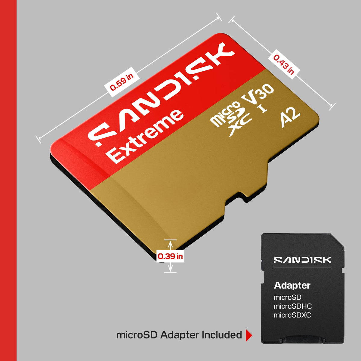 SANDISK 128GB Extreme microSD UHS-I Card - Up to 245MB/s Read Speed and 120MB/s Write Speed, 5.3K Video, 4K UHD Video, high-Performance for Action cams, Drones, Android Devices - SDSQXH9-128G-GZ6MA