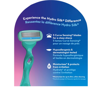 Schick Hydro Silk Sensitive Care Razors for Women | Replacement Refills for any Hydro Silk Handles | 5-Blade Refill for Women with Sensitive Skin| 4 Count Razor Refills 🍁 All In One Marketplace Canada