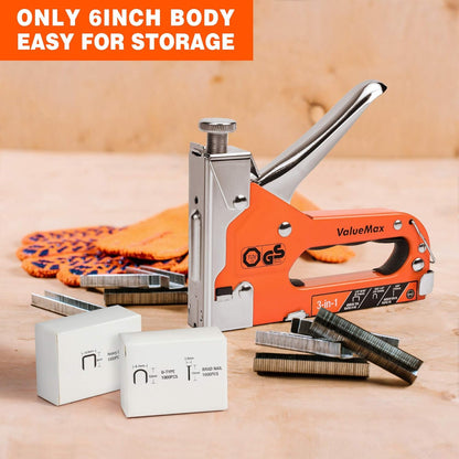 ValueMax Staple Gun Kit, 3-in-1 Stapler with 3000 Staples for Furniture, Wood, Cable, DIY, Craft, Canvas 🍁 All In One Marketplace Canada