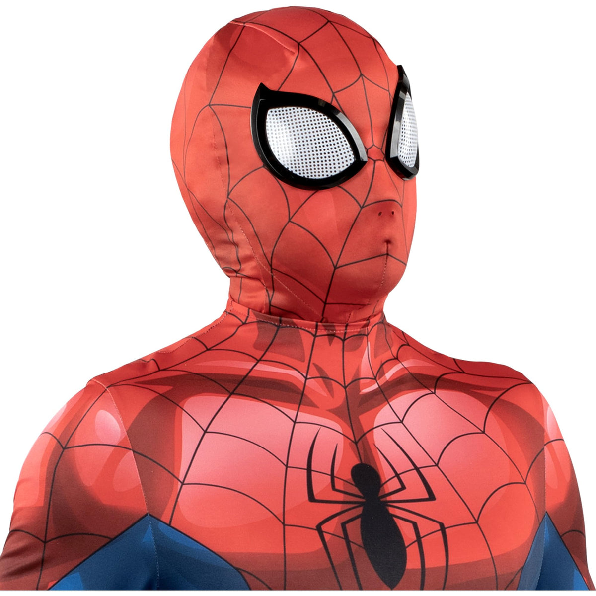 MARVEL Spider-Man Official Adult Zentai Halloween Costume Accessory - Deluxe Two-Way Stretch Spandex Mask with Molded Eyes