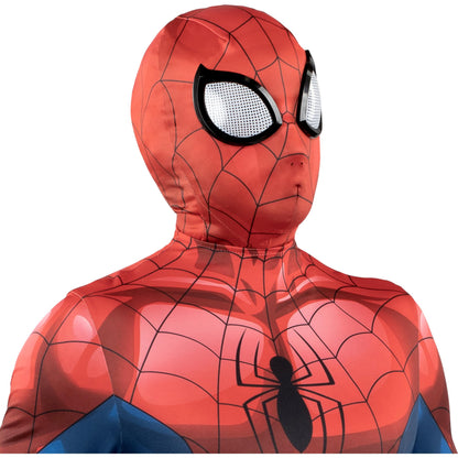 MARVEL Spider-Man Official Adult Zentai Halloween Costume Accessory - Deluxe Two-Way Stretch Spandex Mask with Molded Eyes