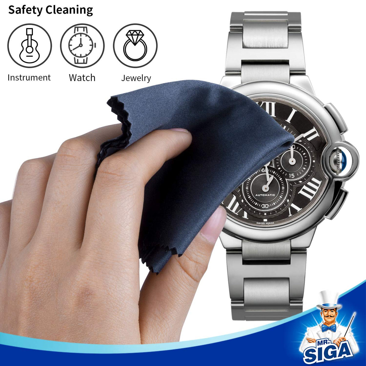 MR.SIGA Premium Microfiber Cleaning Cloths for Lens, Eyeglasses, Screens, Tablets, Glasses, 6 Pack, 6 x 7 inch 🍁 All In One Marketplace Canada