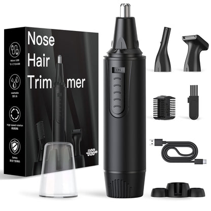 Nose Hair Trimmers for Men and Women-Rechargeable Ear Hair Trimmer-7IN1 Professional Painless Nose Clipper Eyebrow & Facial Hair Trimmer-IPX7 Waterproof Dual Edge Blades for Easy Cleansing-Black 🍁 All In One Marketplace Canada
