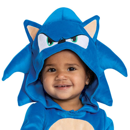 Sonic Costume for Toddlers, Official Sonic Movie 3 Posh Halloween Costume with Detachable Tail, Toddler Size (3T-4T)