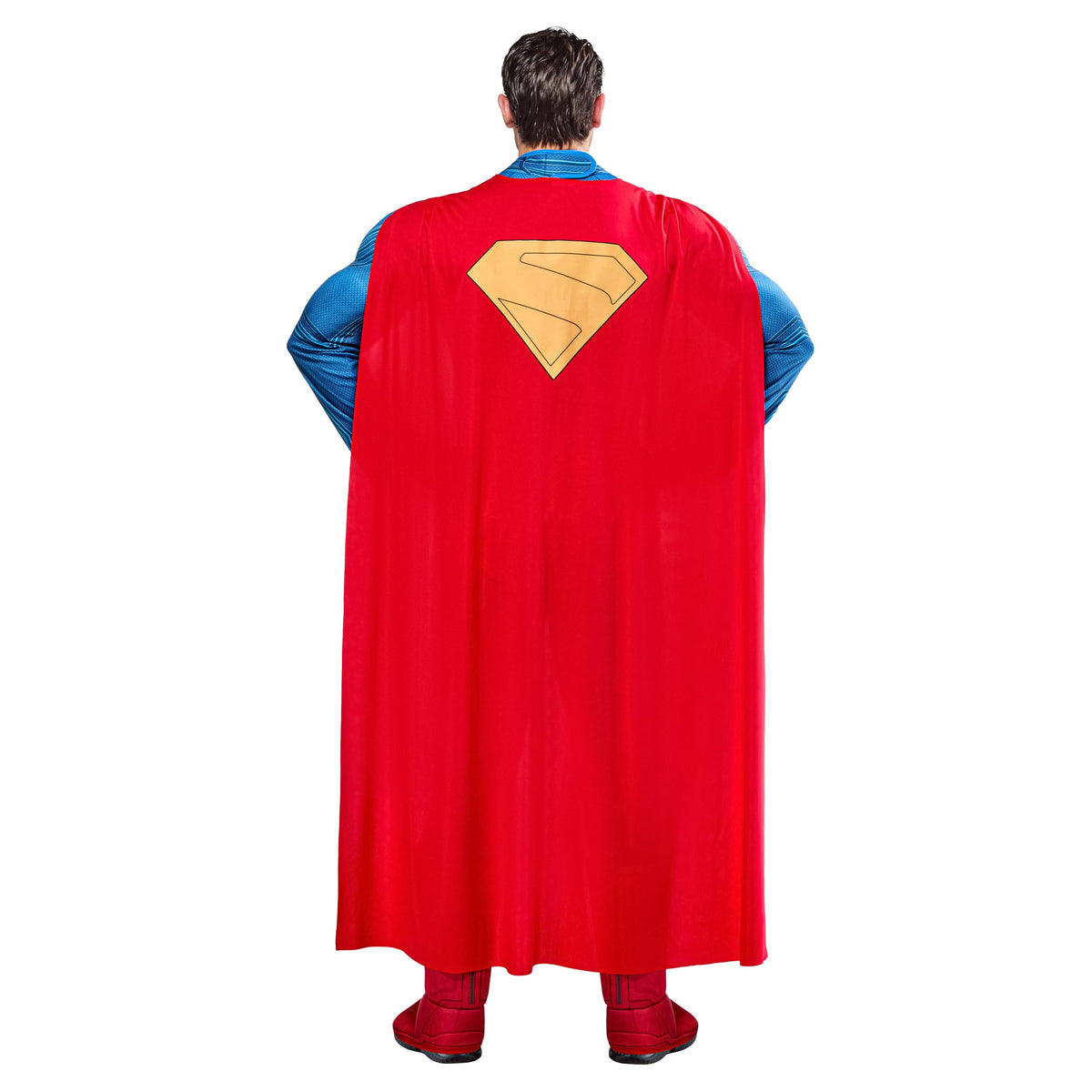 Rubies Men's Superman Deluxe Costume Jumpsuit with Shoe Covers and Cape, for Halloween and Themed Parties, X-Large