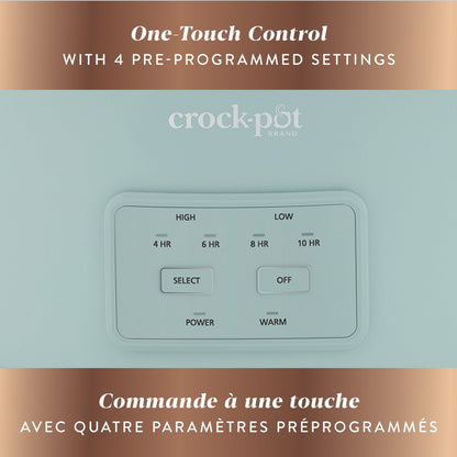 Crock-Pot Design Series Programmable 6-Quart Slow Cooker, Ocean Fog Green 🍁 All In One Marketplace Canada