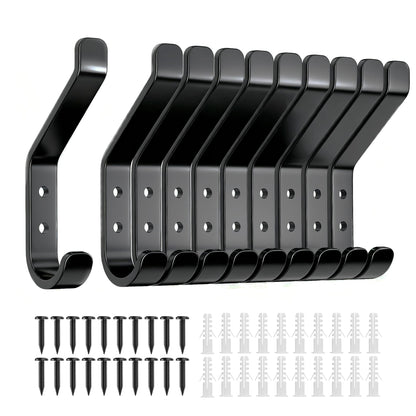 susswiff 10-Pack Coat Hook for Hanging, 10KG (Max), Stainless Wall Hooks for Towel, Hat, Backpack, Key, Clothes, Wall Mounted Coat Hanger for Closet, Black 10 CM 🍁 All In One Marketplace Canada