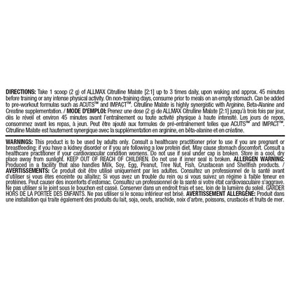 ALLMAX Nutrition - 2:1 Citrulline+ Malate - 300 Gram, 300-Gram 🍁 All In One Marketplace Canada
