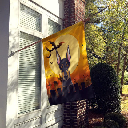 Caroline's Treasures BB1803CHF Halloween Doberman Canvas House Size Flag, Multicolor, Large