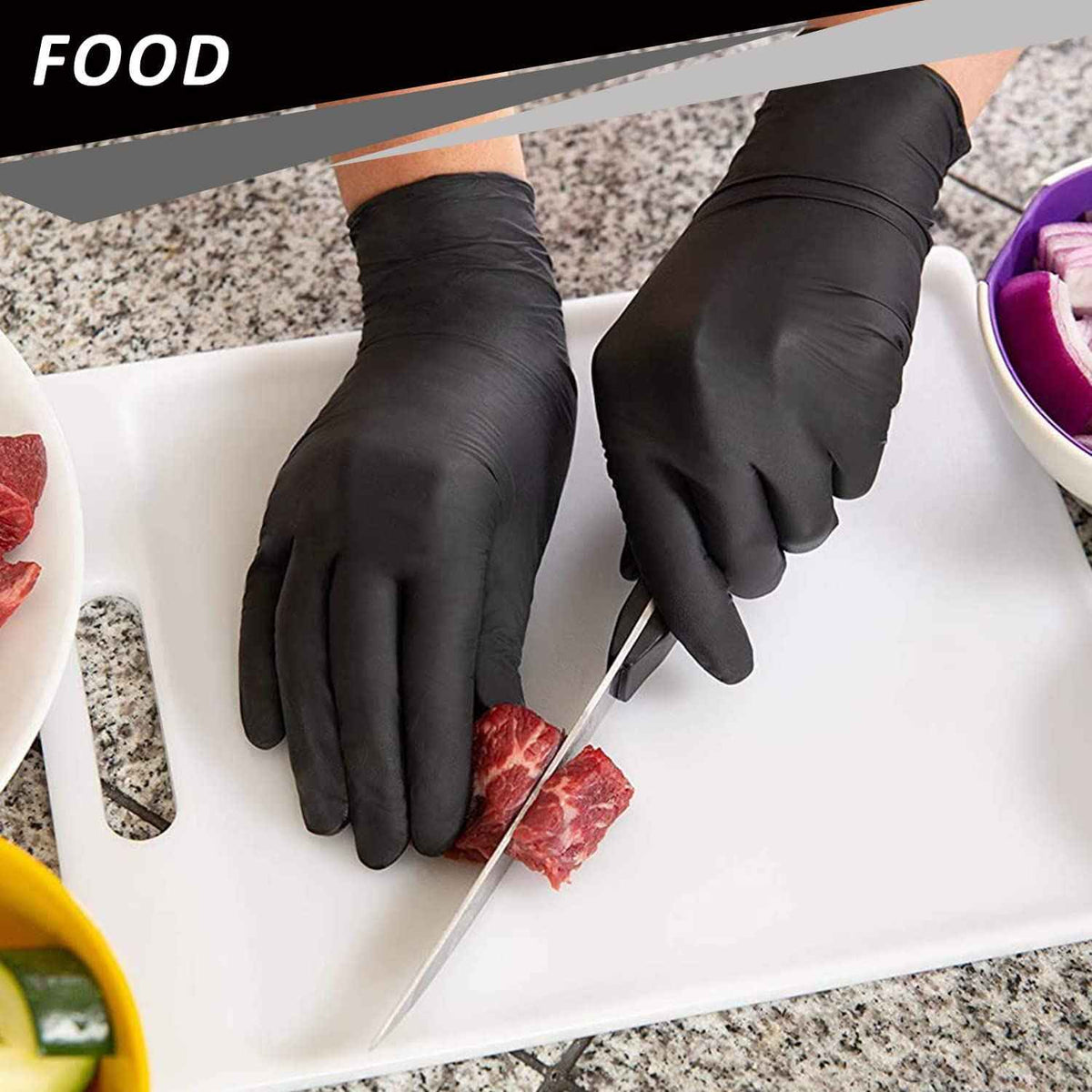 PROMEDIX P Nitrile Gloves, 4mil-100 count, Gloves Disposable Latex Free, Disposable Gloves for Household, Food safe 🍁 All In One Marketplace Canada