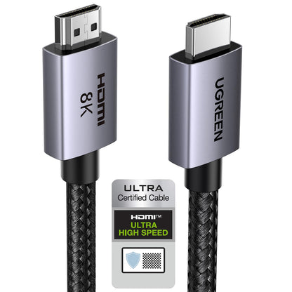 UGREEN 10K 8K HDMI 2.1 Cable 48Gbps 10FT, Certified 8K@60Hz 4K@120Hz 144Hz High Speed Gaming Cable Braided Cord, eARC HDCP 2.3 Dynamic HDR Compatible for HDTV/PS5/Xbox/SoundBar/RTX3090/Blu-ray 🍁 All In One Marketplace Canada