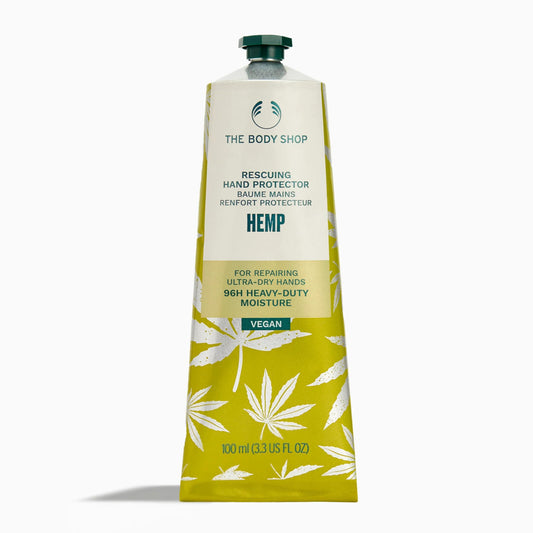 The Body Shop Hemp Hand Protector 100ml, Hard-Working Hand Cream for Very Dry, Cracked Hands, Non-Greasy 96-Hour Moisture with Community Fair Trade Hemp Seed Oil, Fast-Absorbing for Working Hands 🍁 All In One Marketplace Canada