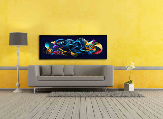 Große Leinwand-Wandkunst-Das Leben vibriert in einem Mix aus Farben-Abstrakte Kunst