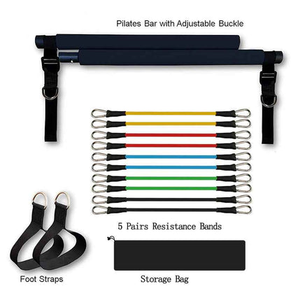 Portable Resistance Bands Set – Fitness, Yoga & Pilates Home Workout Equipment