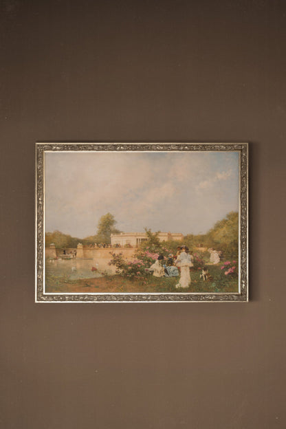 ROSE UND SPITZE, VINTAGE RAHMEN SILBER