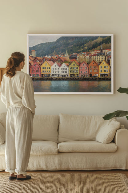HARBOR COLORS, Artwork on Stretched Canvas