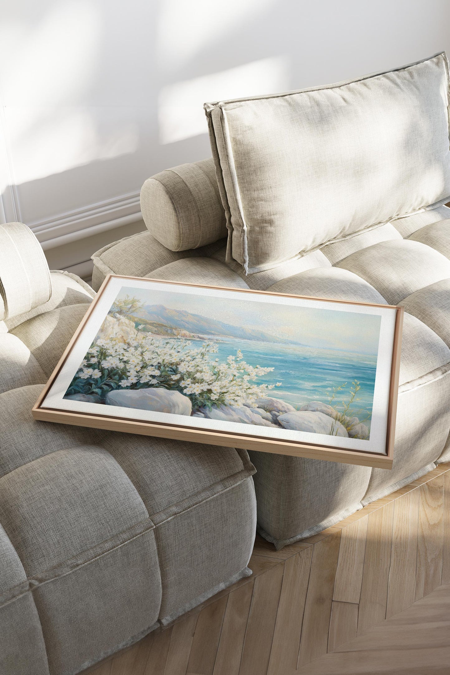 AZURE HORIZON, Werk auf gespannter Leinwand