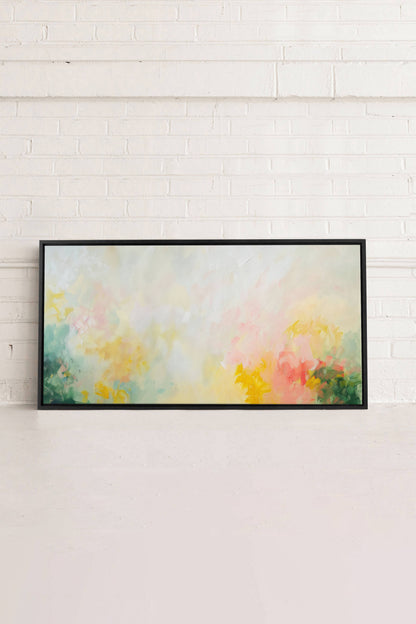 DYNAMISCHES BLÜHEN, Kunstwerk auf gespannter Leinwand