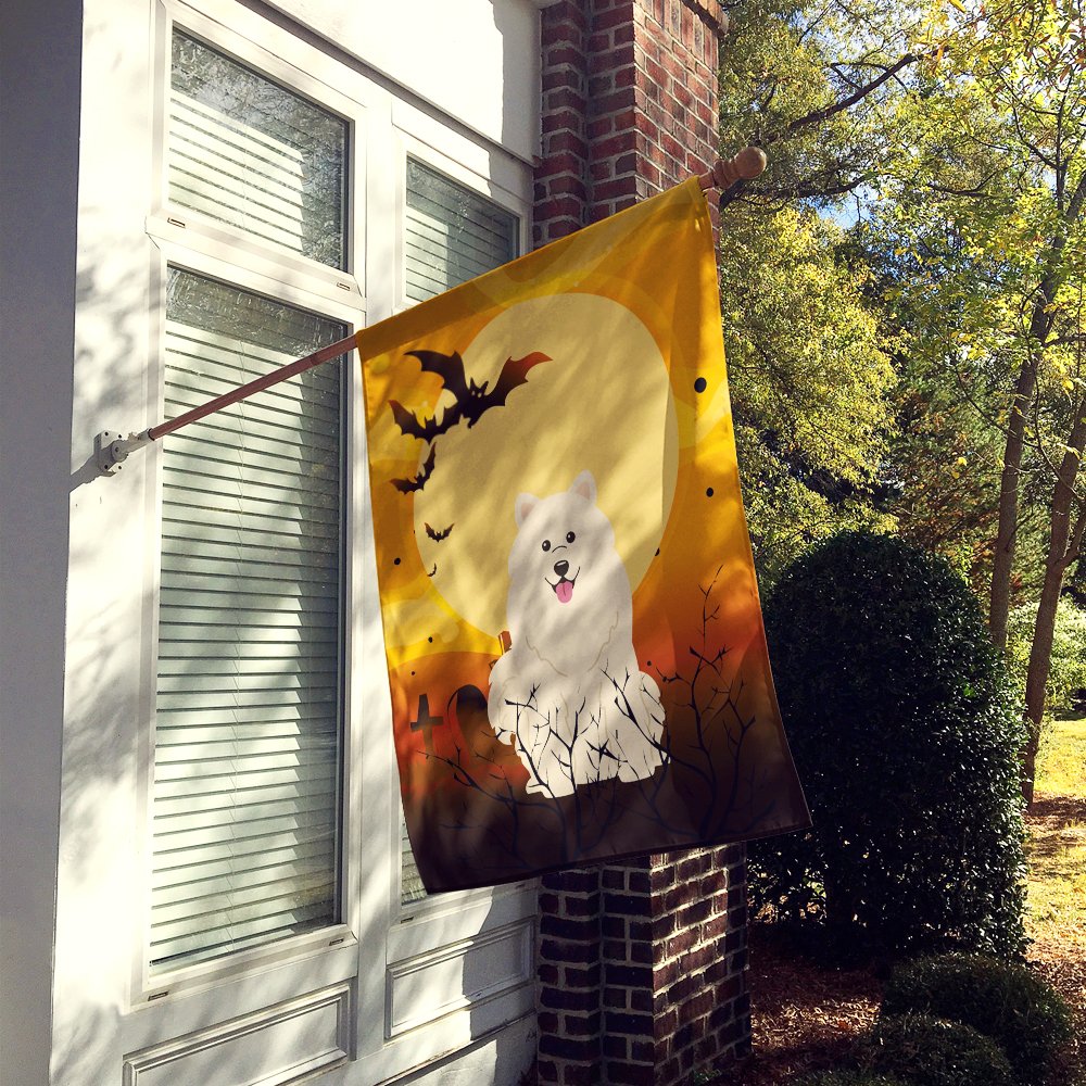 Caroline's Treasures BB4296CHF Halloween Samoyed Flag Canvas House Size, Large, Multicolor
