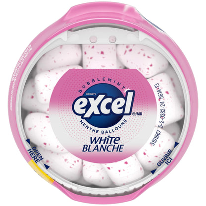 EXCEL White, Bubblemint Flavoured Sugar Free Chewing Gum, 60 Pieces, 6 Bottles 🍁 All In One Marketplace Canada