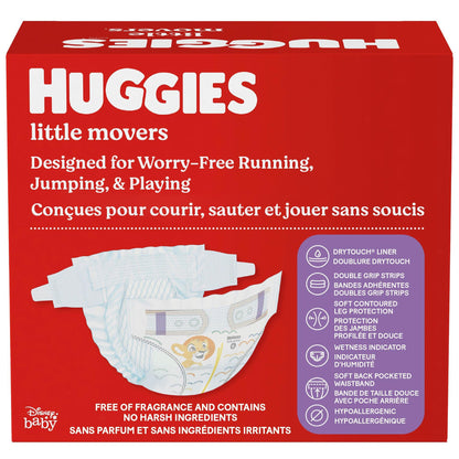 Huggies Size 8 Diapers, Little Movers Baby Diapers, Size 8 (46+ lbs), 76 Count, Packaging May Vary 🍁 All In One Marketplace Canada