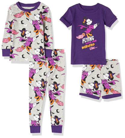 Disney | Marvel | Star Wars Girls' Pajama Set, Minnie/Halloween, 8 Years