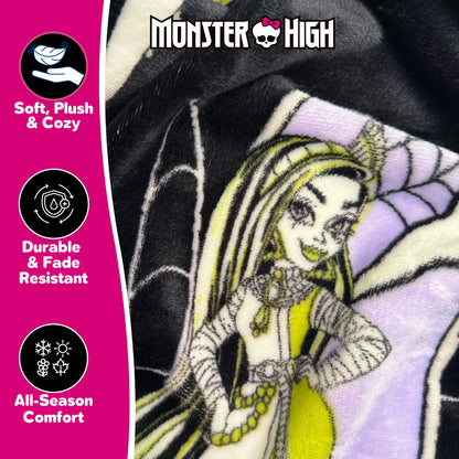 Monster High Halloween Throw, Super Soft Cozy Plush Blanket, 50" x 70", (Officially Licensed Product) by Franco