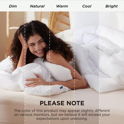 Bedsure White Duvet Insert Queen - Quilted Comforters Queen Size, All Season Duvet, GentleSoft Down Alternative Bedding, with 8 Tabs, Gifts for Women/Men, White, Queen 88 x 88 Inches 🍁 All In One Marketplace Canada