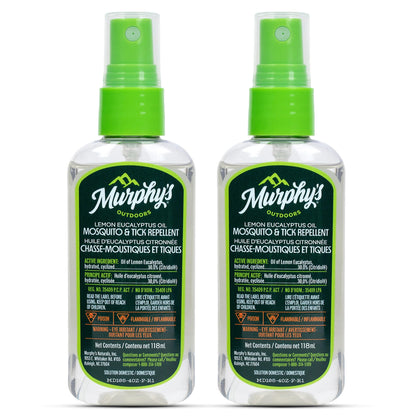 Murphy's Outdoors Mosquito & Tick Bug Repellent Spray, Oil of Lemon Eucalyptus for Skin and Outdoor Gear, 118mL Pump, 2-Pack 🍁 All In One Marketplace Canada