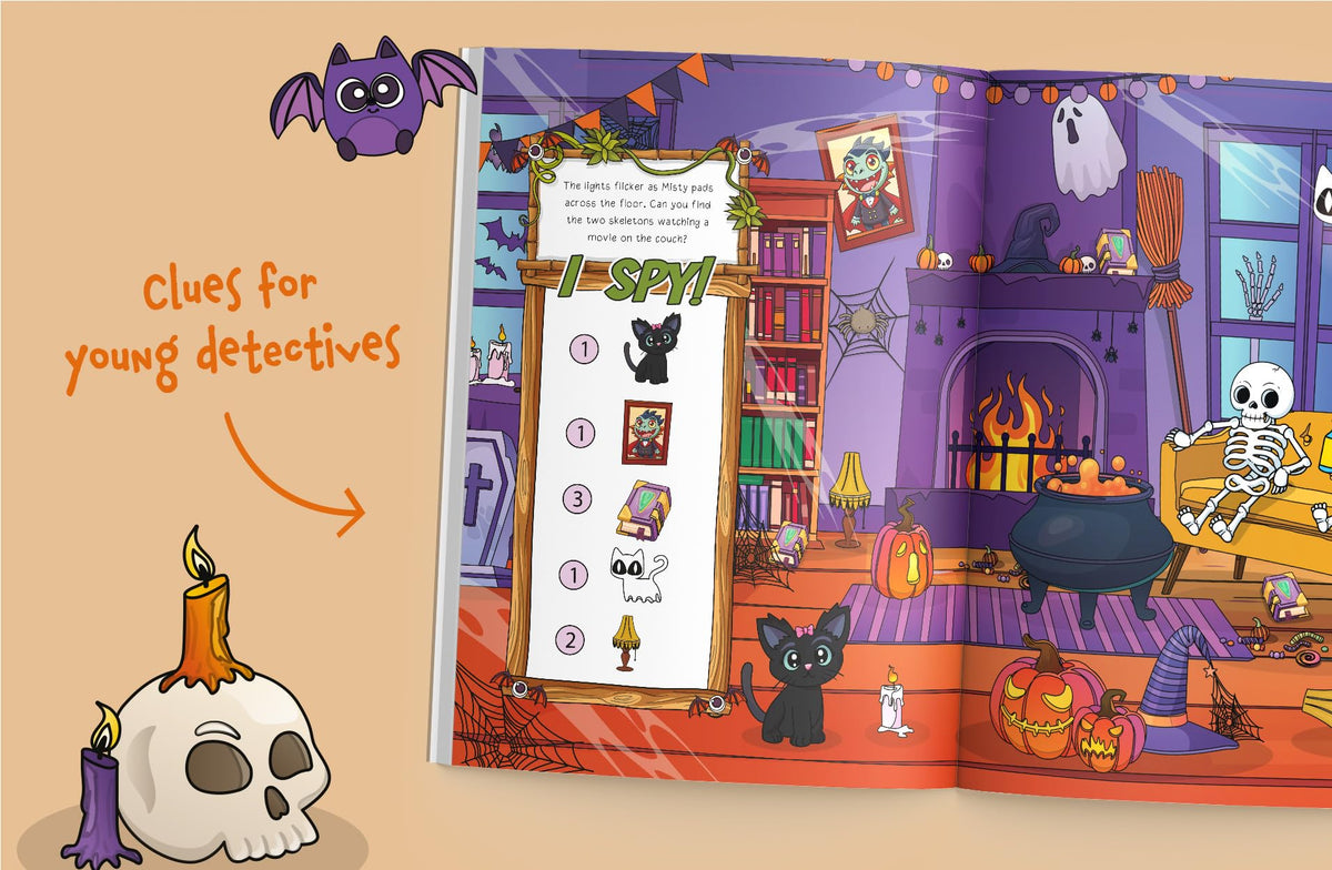 I Spy Halloween 2-in-1: Spot Friendly Monsters & Explore the Spooky Mansion! A Big Search and Find Book for Toddlers