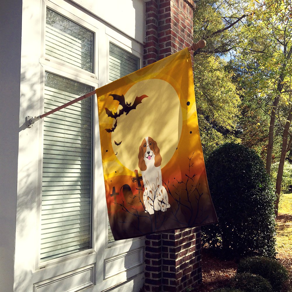Caroline's Treasures BB4297CHF Halloween Russian Spaniel Flag Canvas House Size, Large, Multicolor
