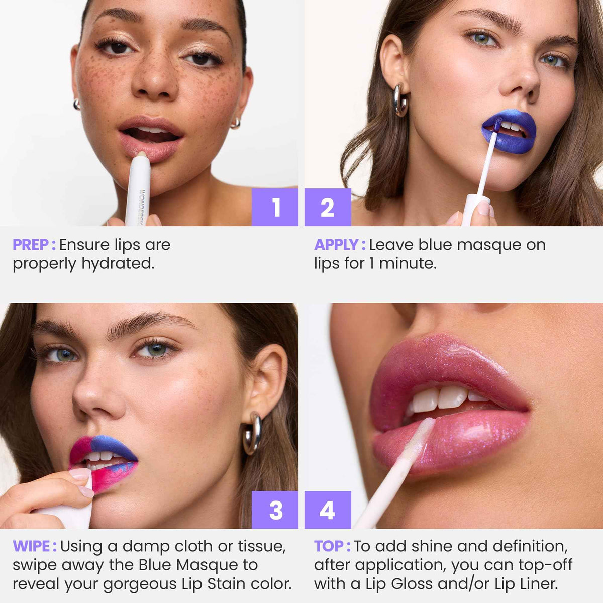 Wonderskin Wonder Blading All Day Lip Stain Peel Off Masque - Long Lasting, Waterproof and Transfer Proof Nude Lip Tint, Matte Finish Peel Off Makeup (Whimsical Masque) 🍁 All In One Marketplace Canada